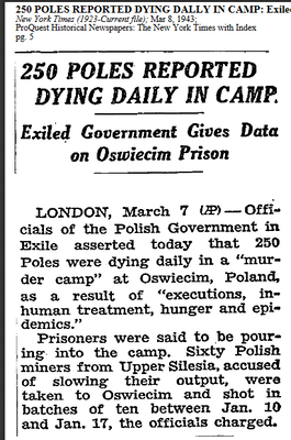 250 Poles Reporting Dying Daily in Camp - March 8 1943.png