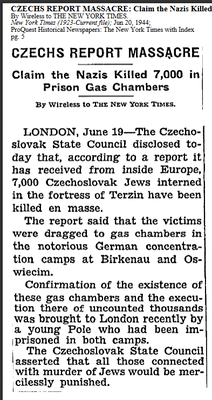 Czechs Report Massacre - Claim the Nazis killed 7000 in prison gas chambers - June 20 1944.png