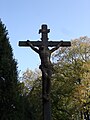 Grabkreuz auf dem Friedhof vom Sedlec Ossarium